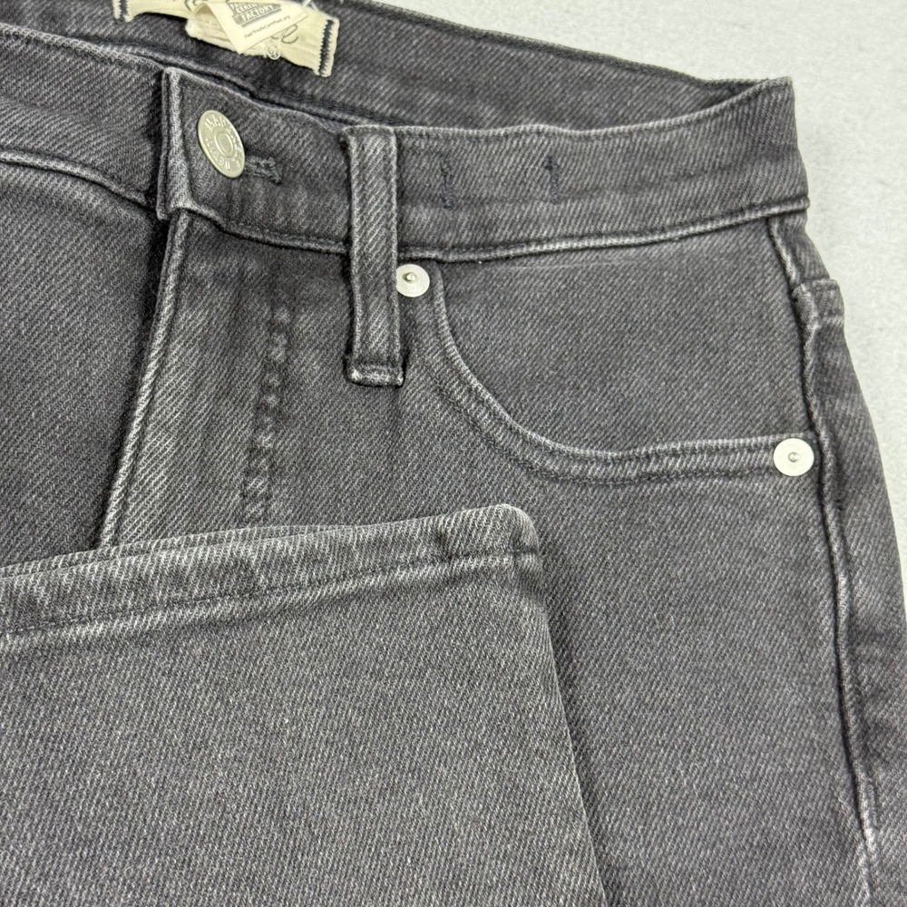 Madewell Mid-Rise Kick Out Jeans Charcoal Black Stretch Denim Flare Pants Womens